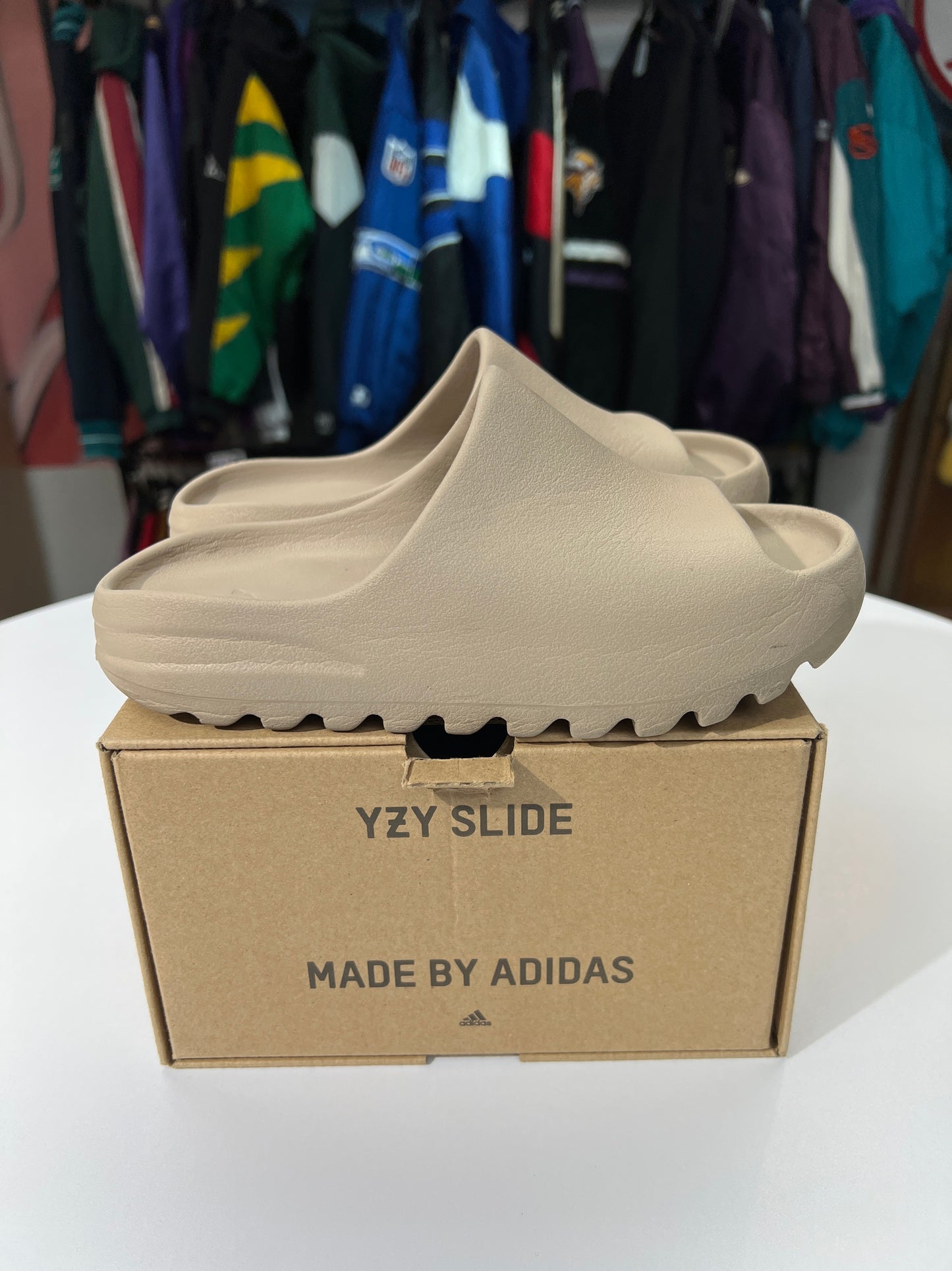 Preowned Adidas Yeezy Slides Pure