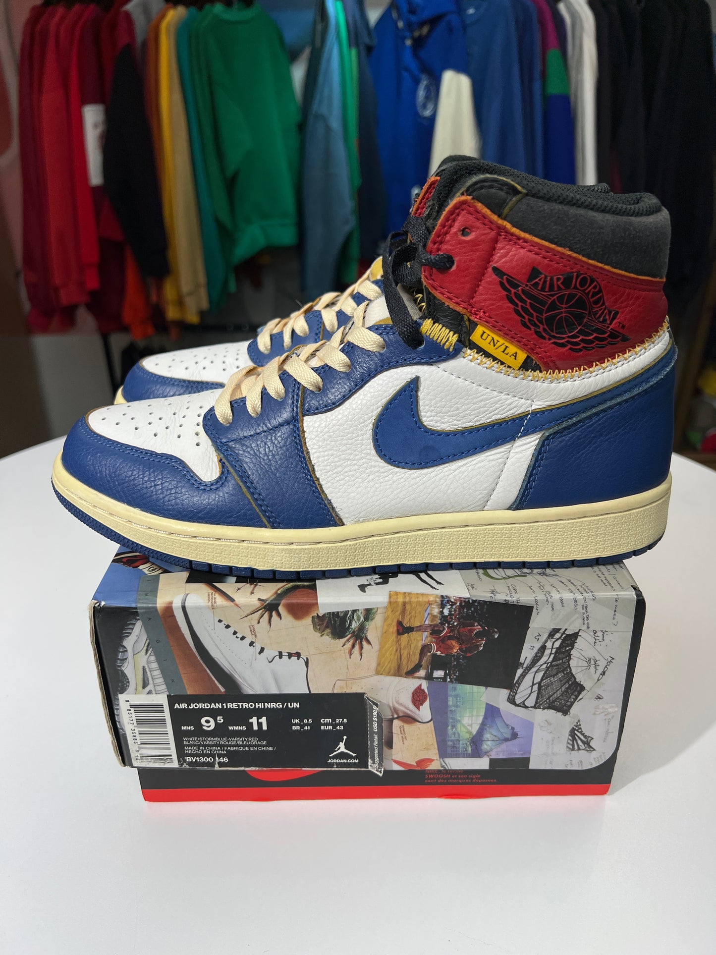 Preowned Jordan 1 High Retro Union LA Storm Blue