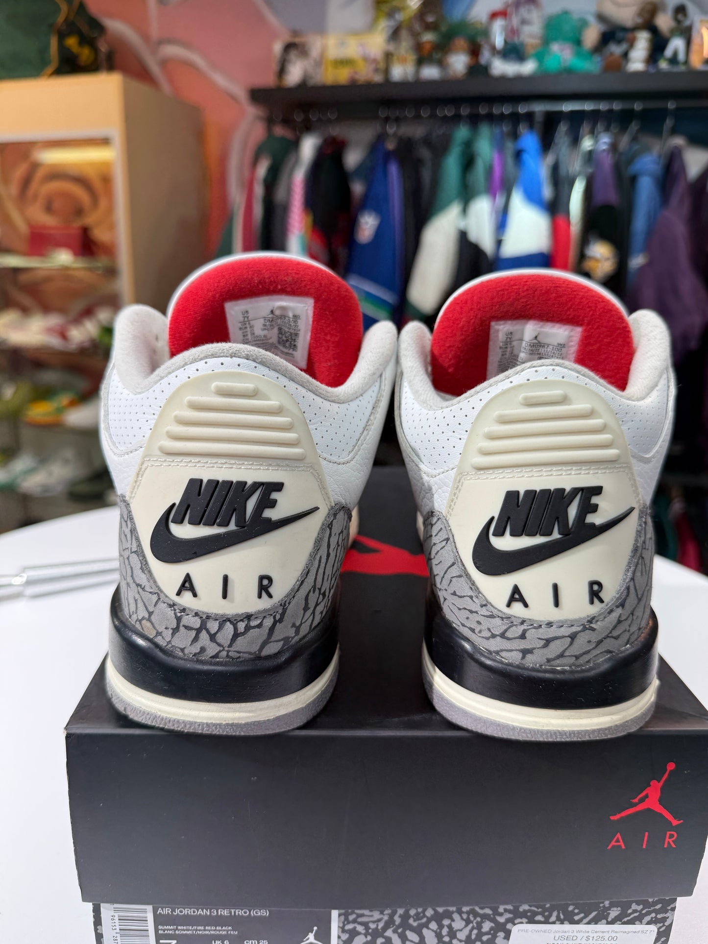 Preowned Reimagined White Cement Jordan 3