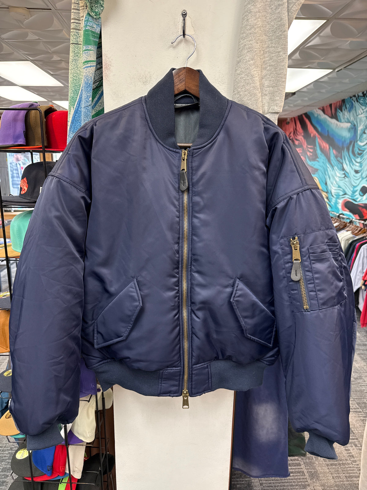 GV Raspberry Hills Navy Bomber Jacket