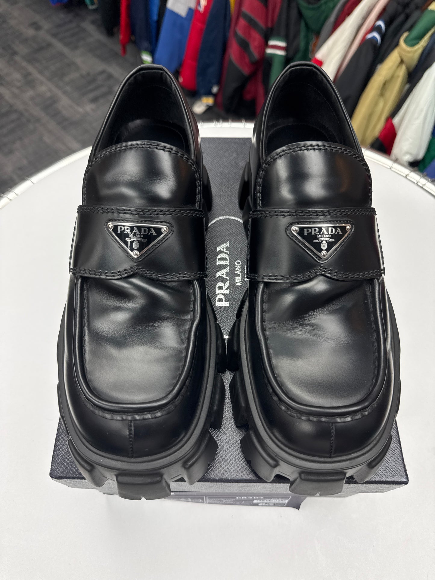 Preowned Prada Monolith Loafers