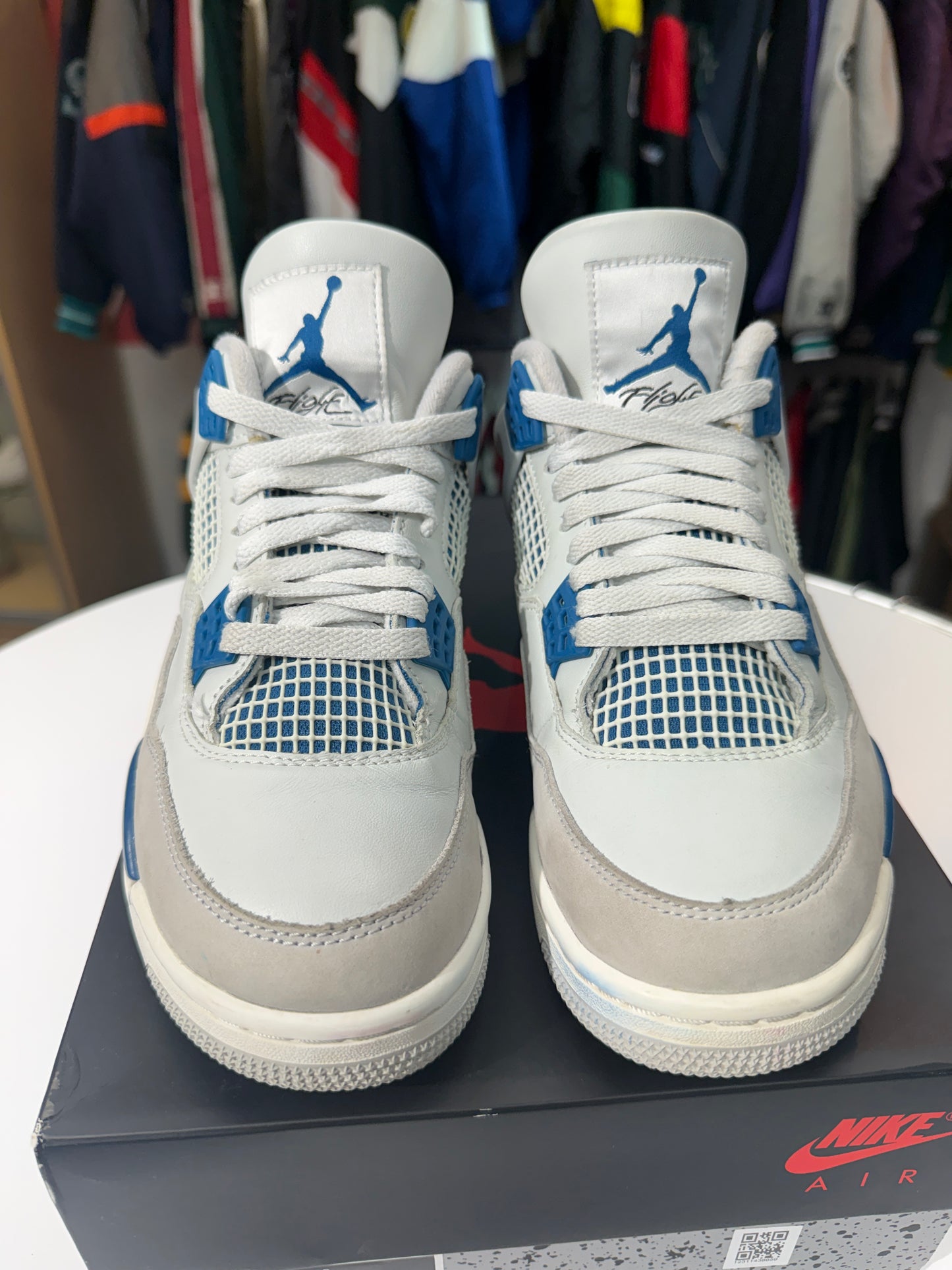 Preowned Military Blue Jordan 4