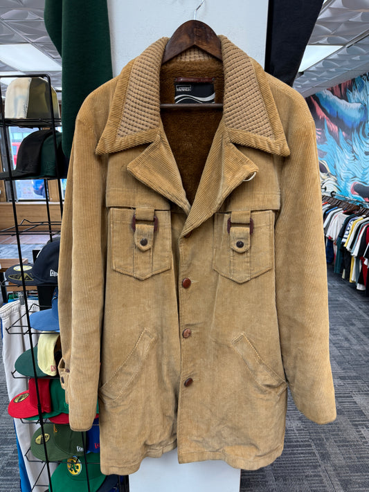 Vintage Montgomery Ward Fur Lined Corduroy Jacket