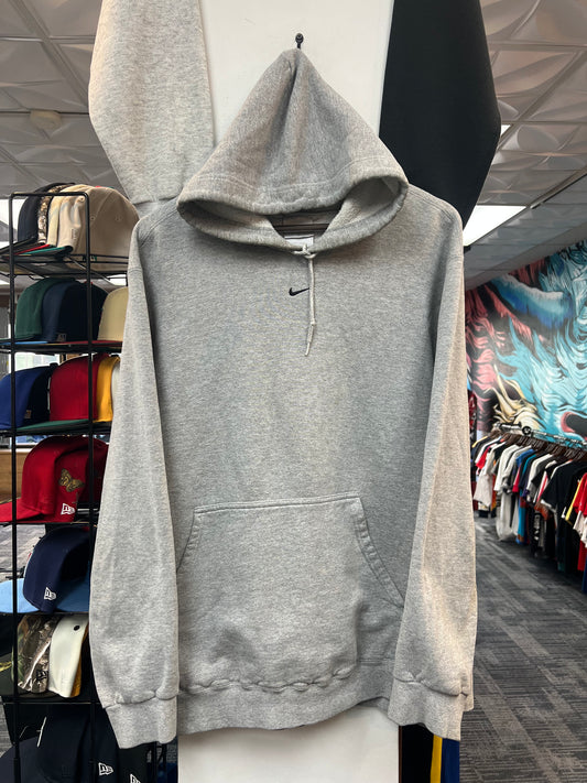 Vintage Nike Grey Center Swoosh Hoodie