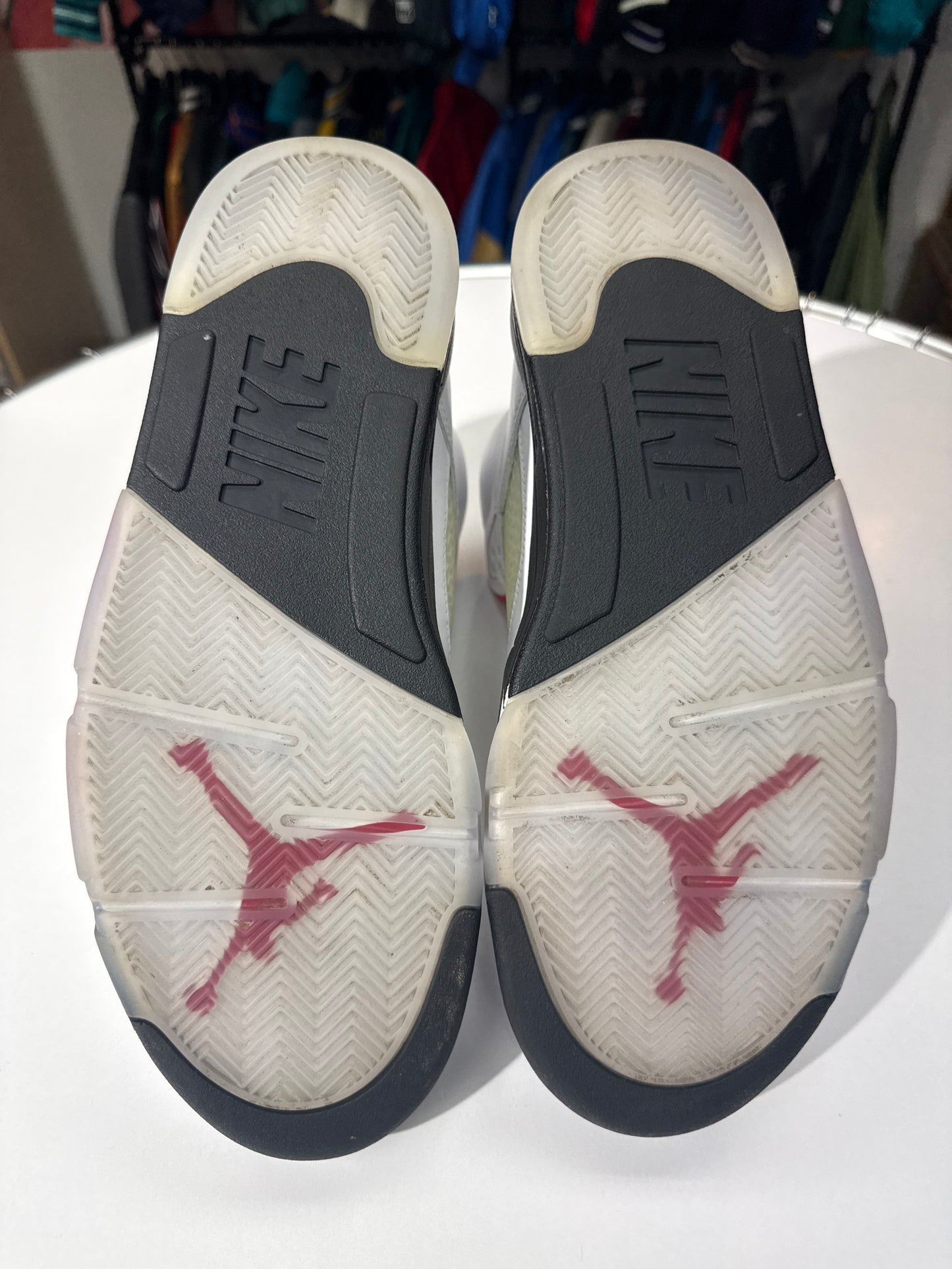 Preowned Jordan 5 Fire Red Silver Tongue (2020)