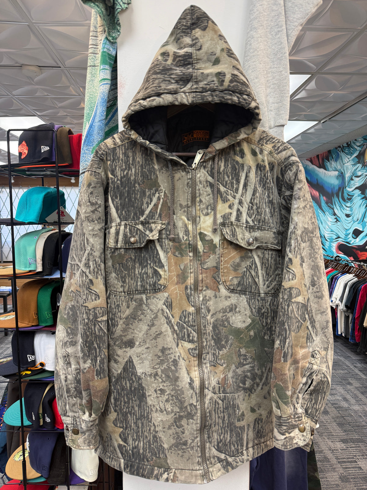 Vintage Full Zip Canyon Camo Hunting Jacket