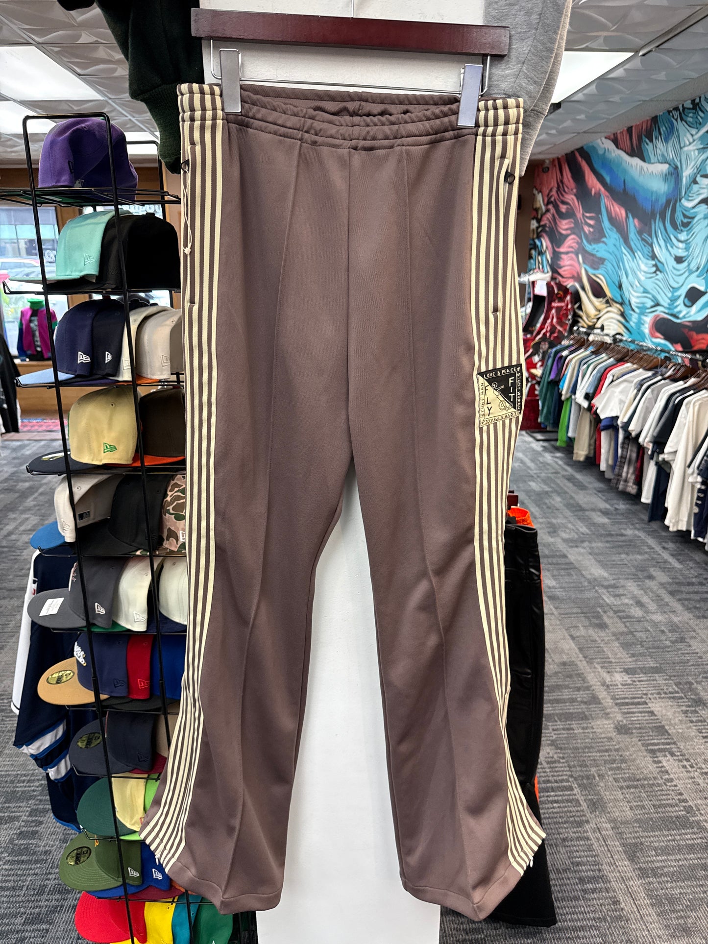 New Kapital Smooth Jersey Stuntman Flare Track Pants