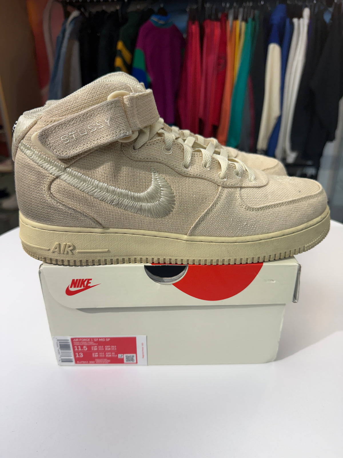 Preowned Fossil Stussy AF1 Mid