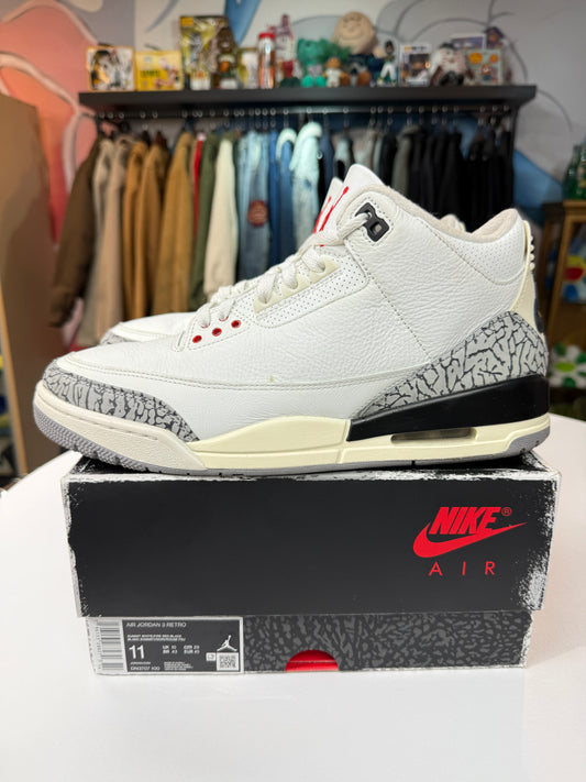 Preowned Reimagined White Cement Jordan 3