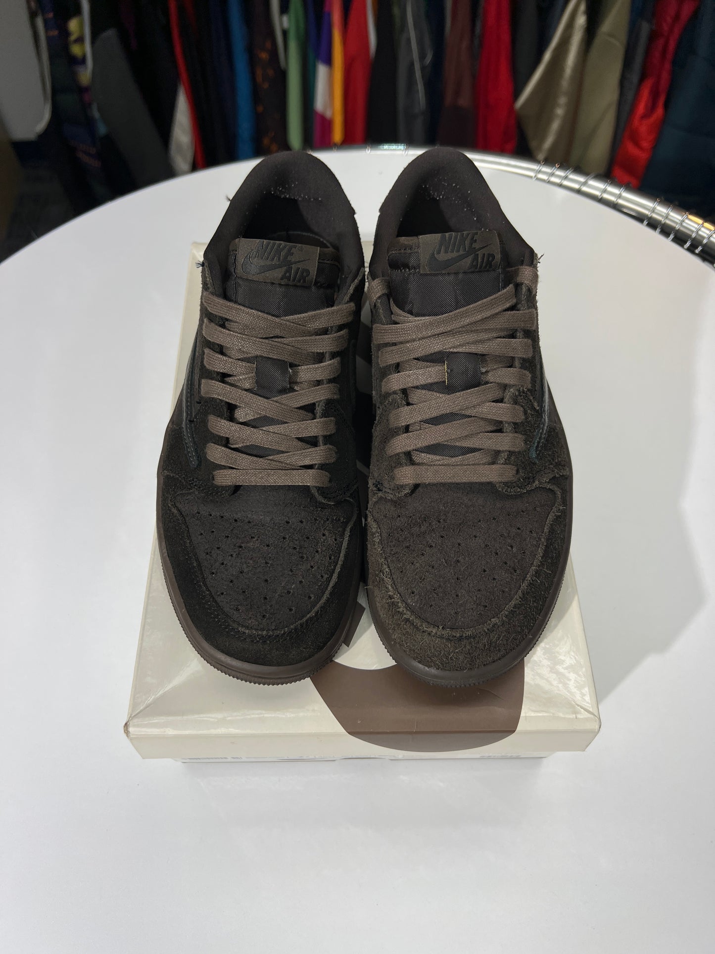 Preowned Jordan 1 Low OG SP Travis Scott Velvet Brown