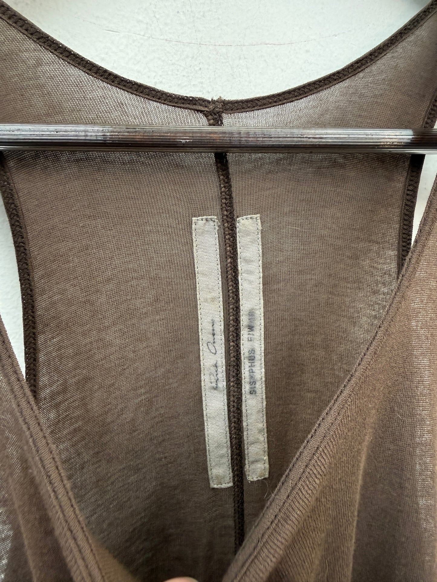 Rick Owens Brown Rib Tank