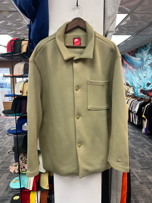 New Nike Tech Sportswear Fleece Jacket Olive