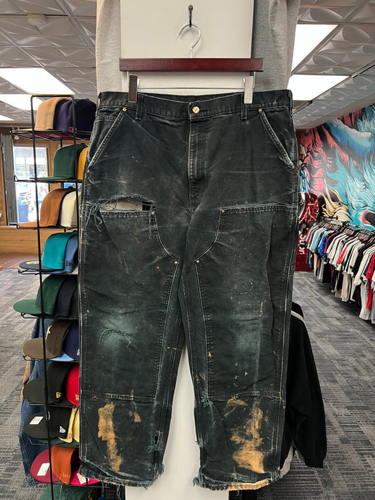 Vintage Black Carhartt  Double Knee Pant