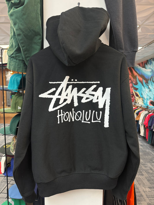New Stussy Honolulu Black Zip Up