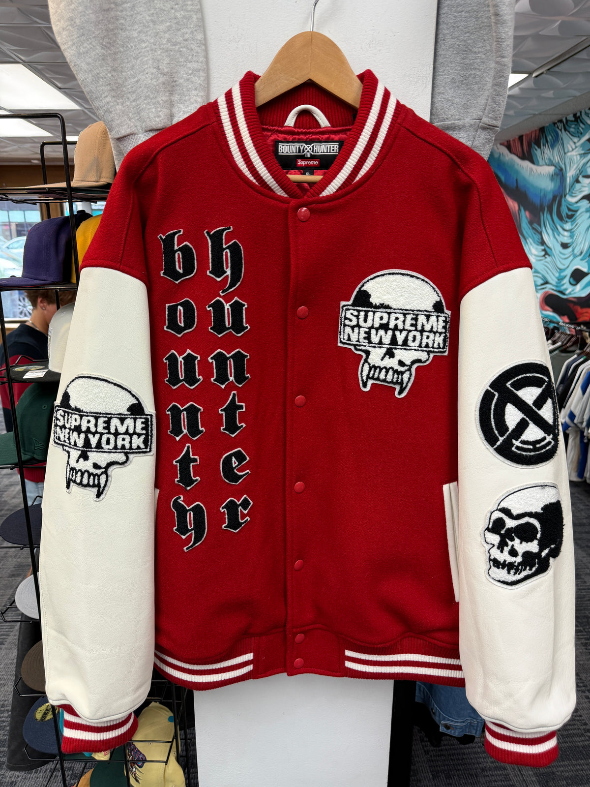 Supreme Bounty Hunter Varsity Jacket – Rush Hour