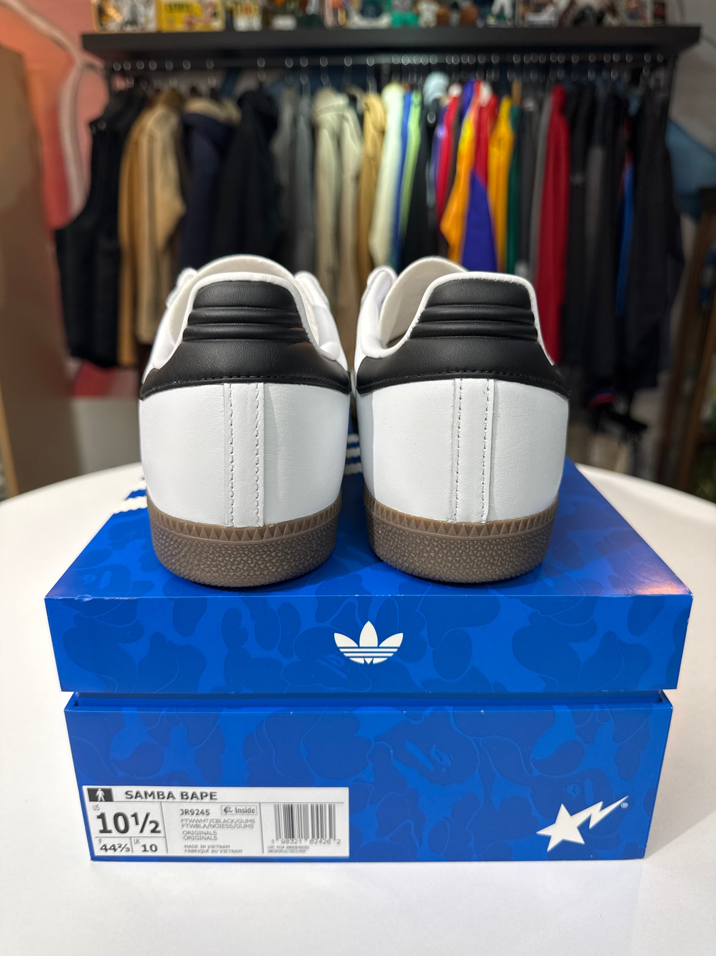 New Adidas x Bape Samba White/Black Gum