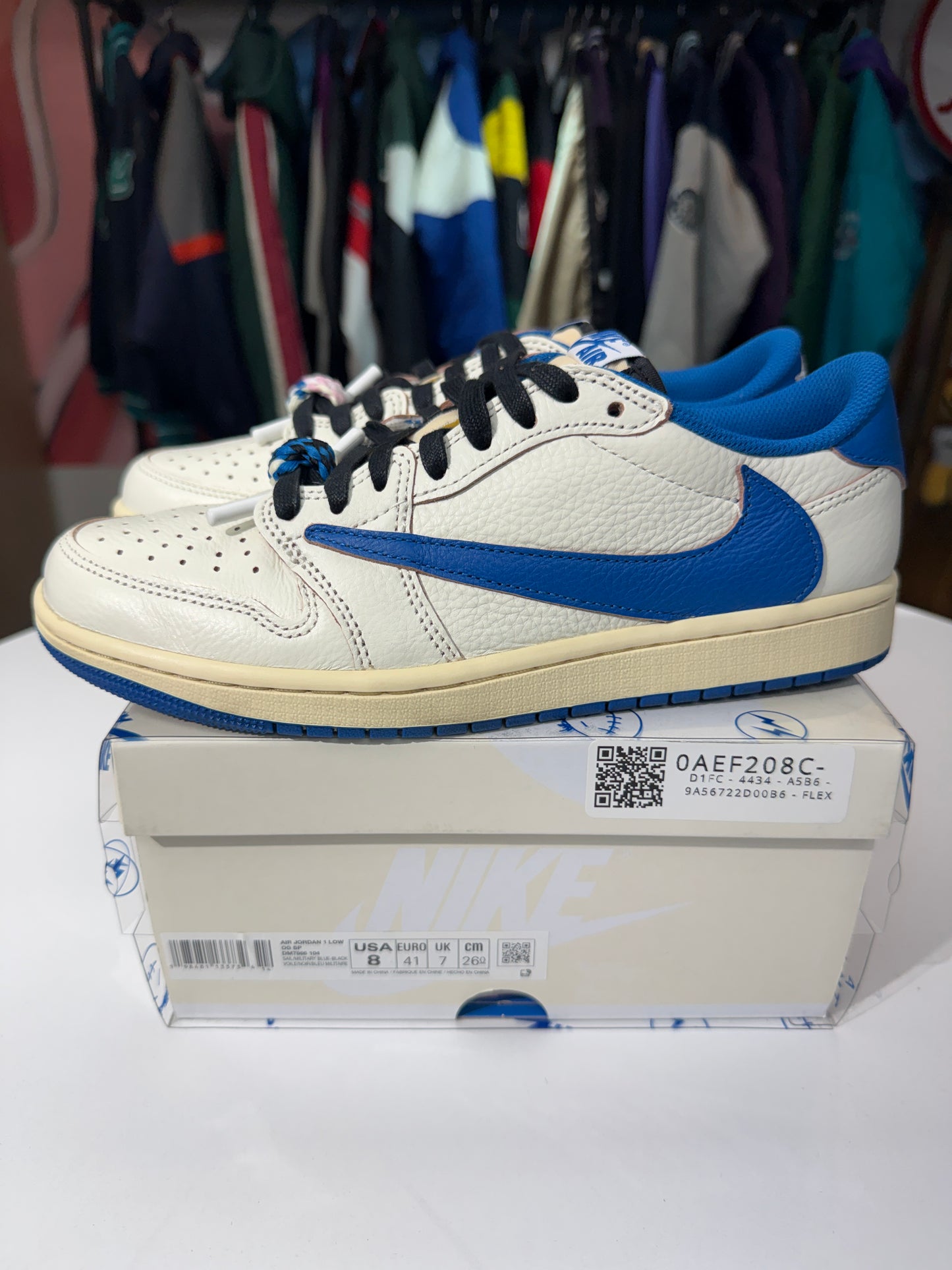 Preowned Fragment X Travis Scott Jordan 1 Low