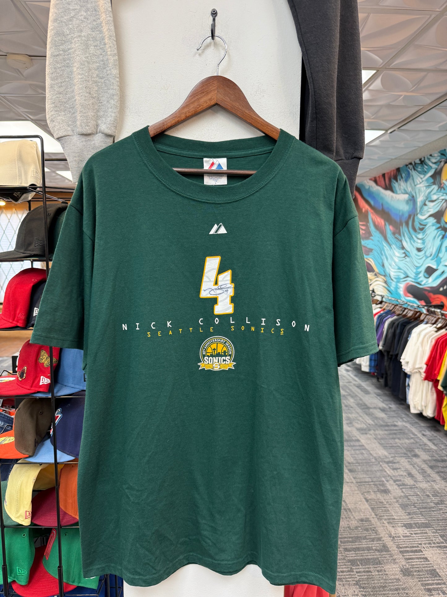 Signed Seattle Sonics Nick Collison Tee