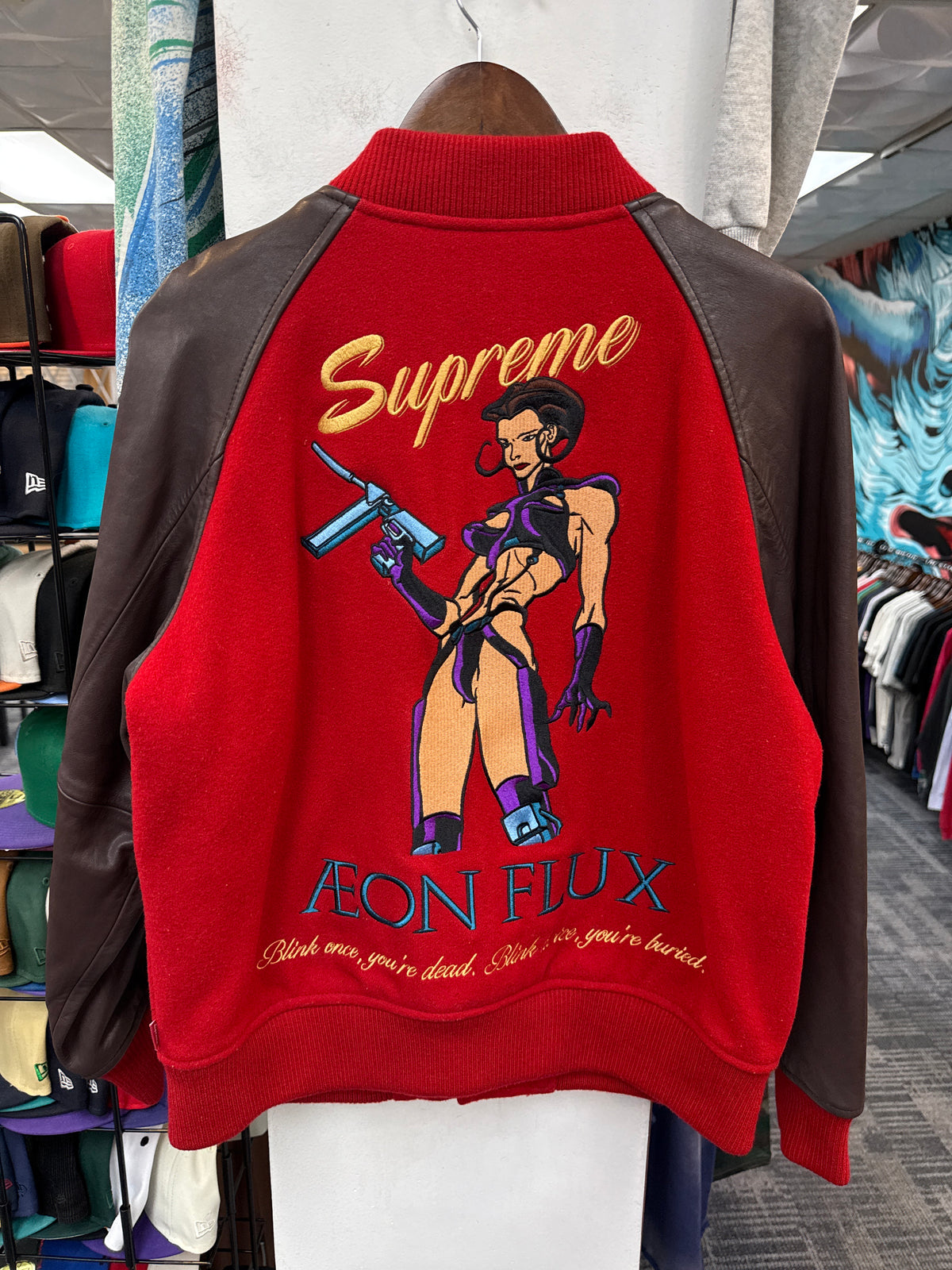 Supreme Aeon Flux Varsity Jacket