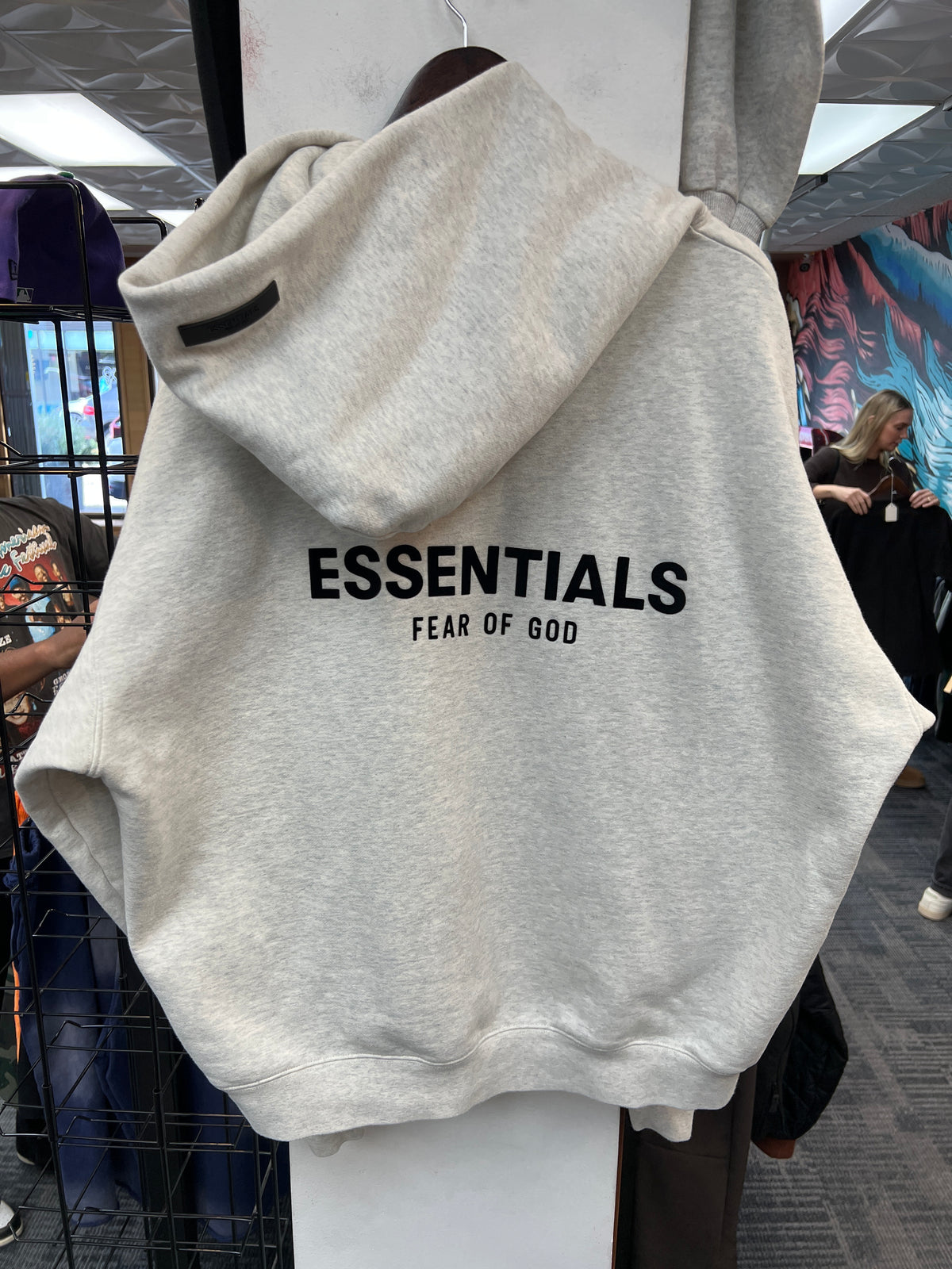 Fear of God Essentials Heather Grey Hoodie