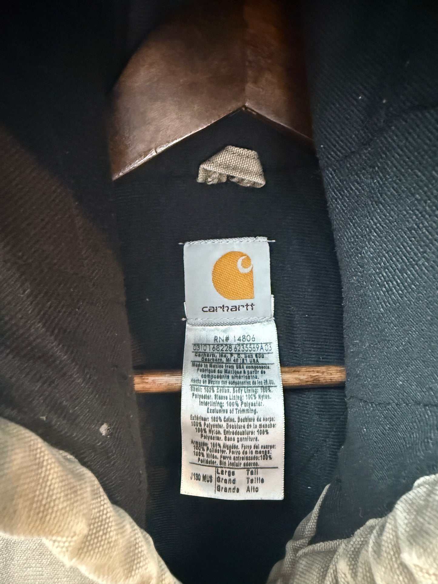 Vintage Carhartt Light Brown Hooded Jacket