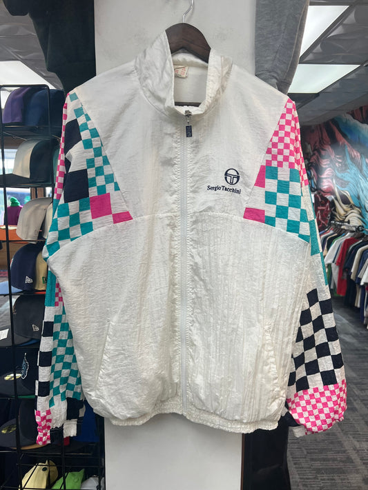 Vintage Sergio Tacchini Vento White Track Jacket