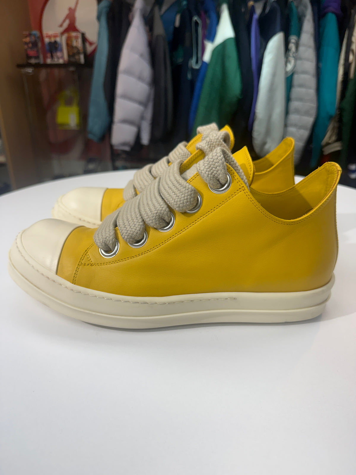 Preowned Lemon Jumbo Lace Low Rick Owens Porterville