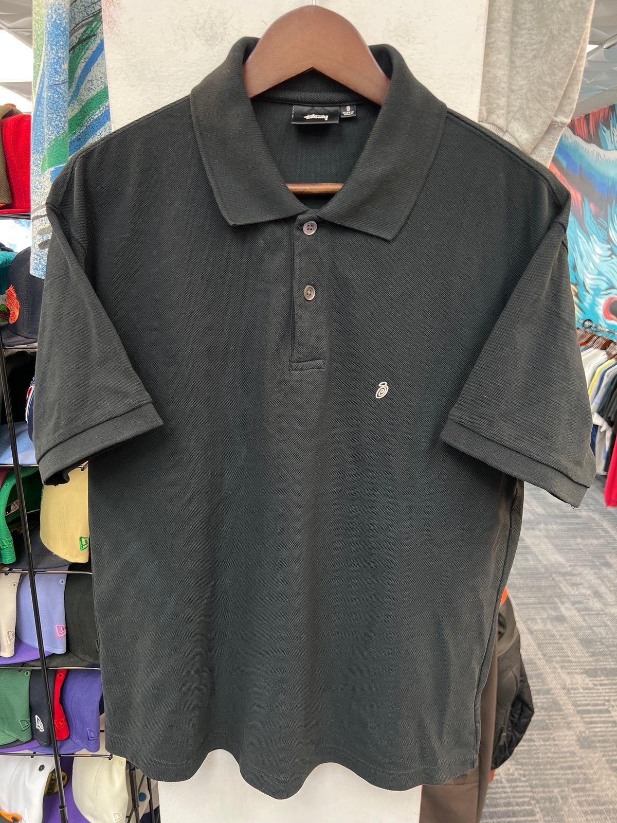 Stussy Classic Pique Polo Black