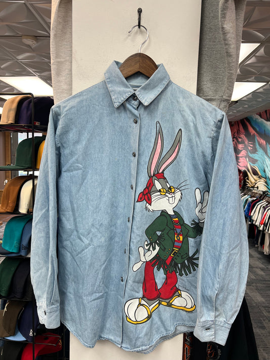 Vintage Hippie Bugs Bunny Button Up