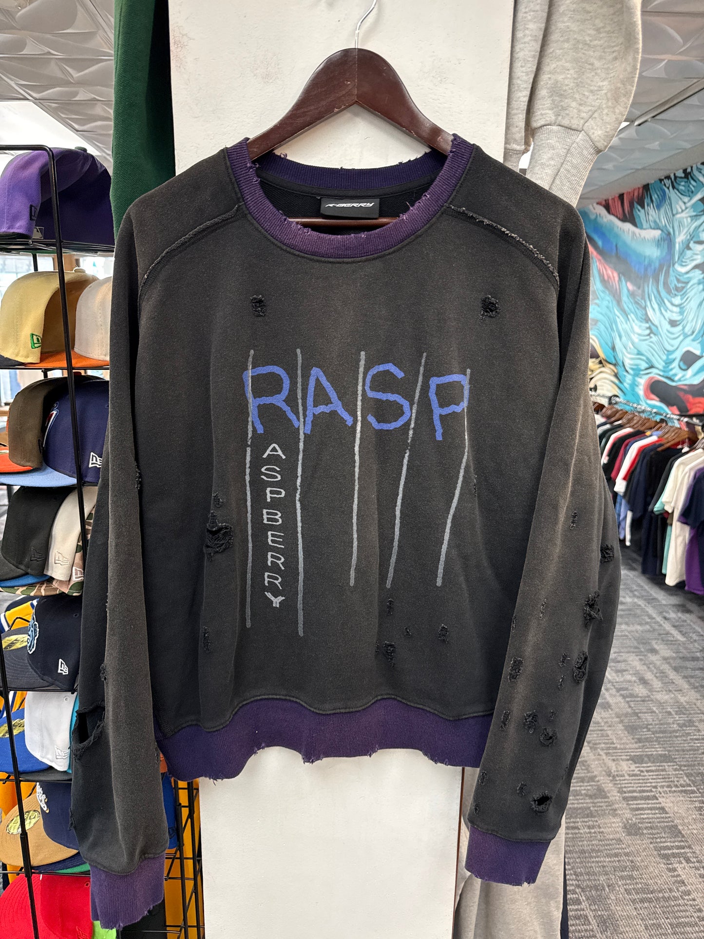 New GV Raspberry Hills Sulfur Crewneck