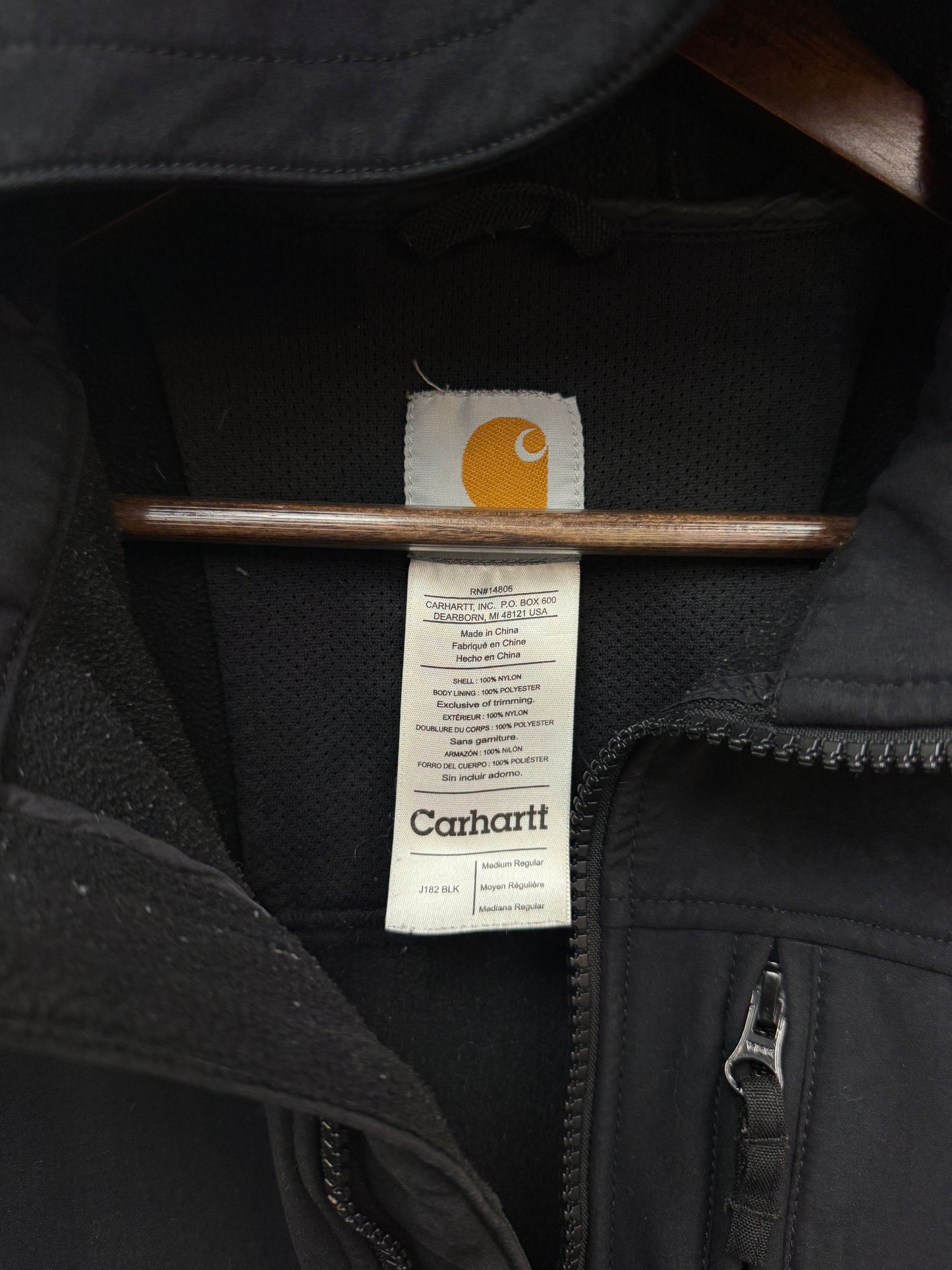 Carhartt Soft Shell Black Jacket