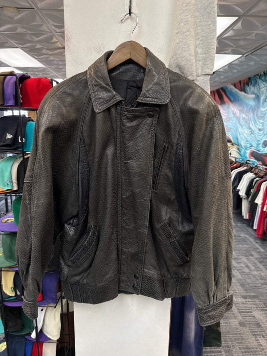 Vintage Textured Leather Jacket