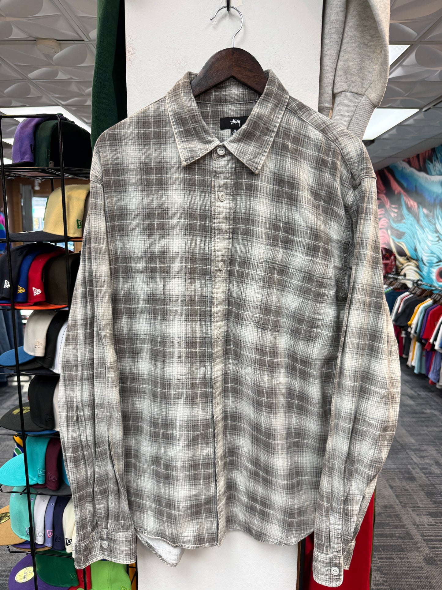 Stussy Dax Grey Flannel