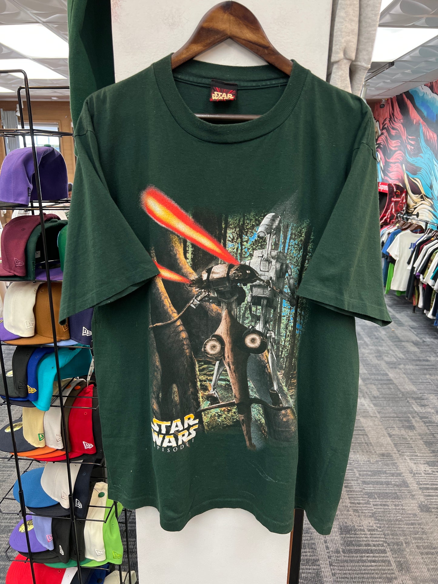Vintage Star Wars Episode 1 The Phantom Menace Battle Droid Graphic Tee
