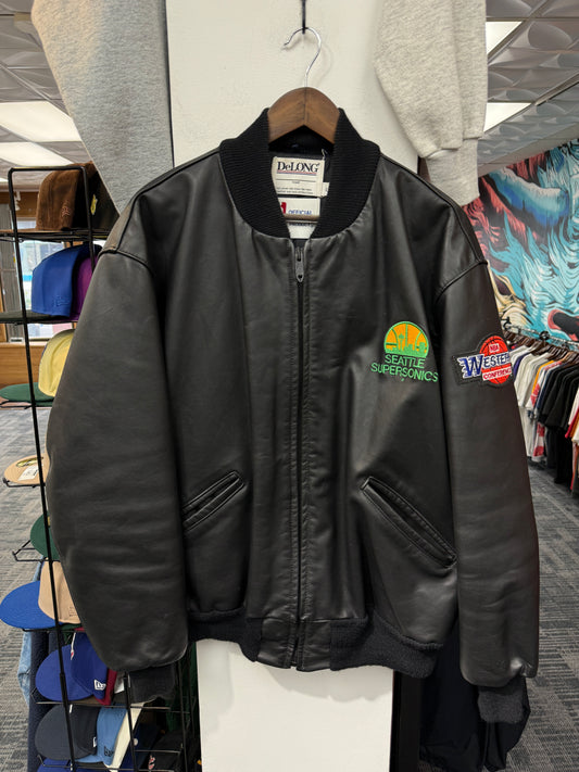 Vintage DeLong Seattle Sonics Leather Jacket