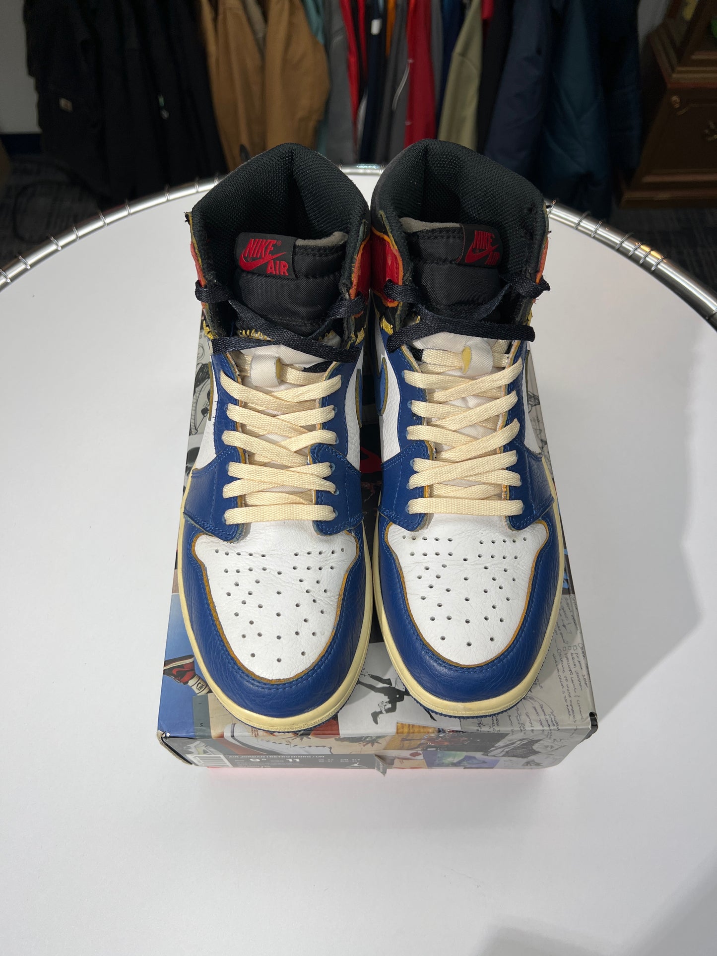 Preowned Jordan 1 High Retro Union LA Storm Blue
