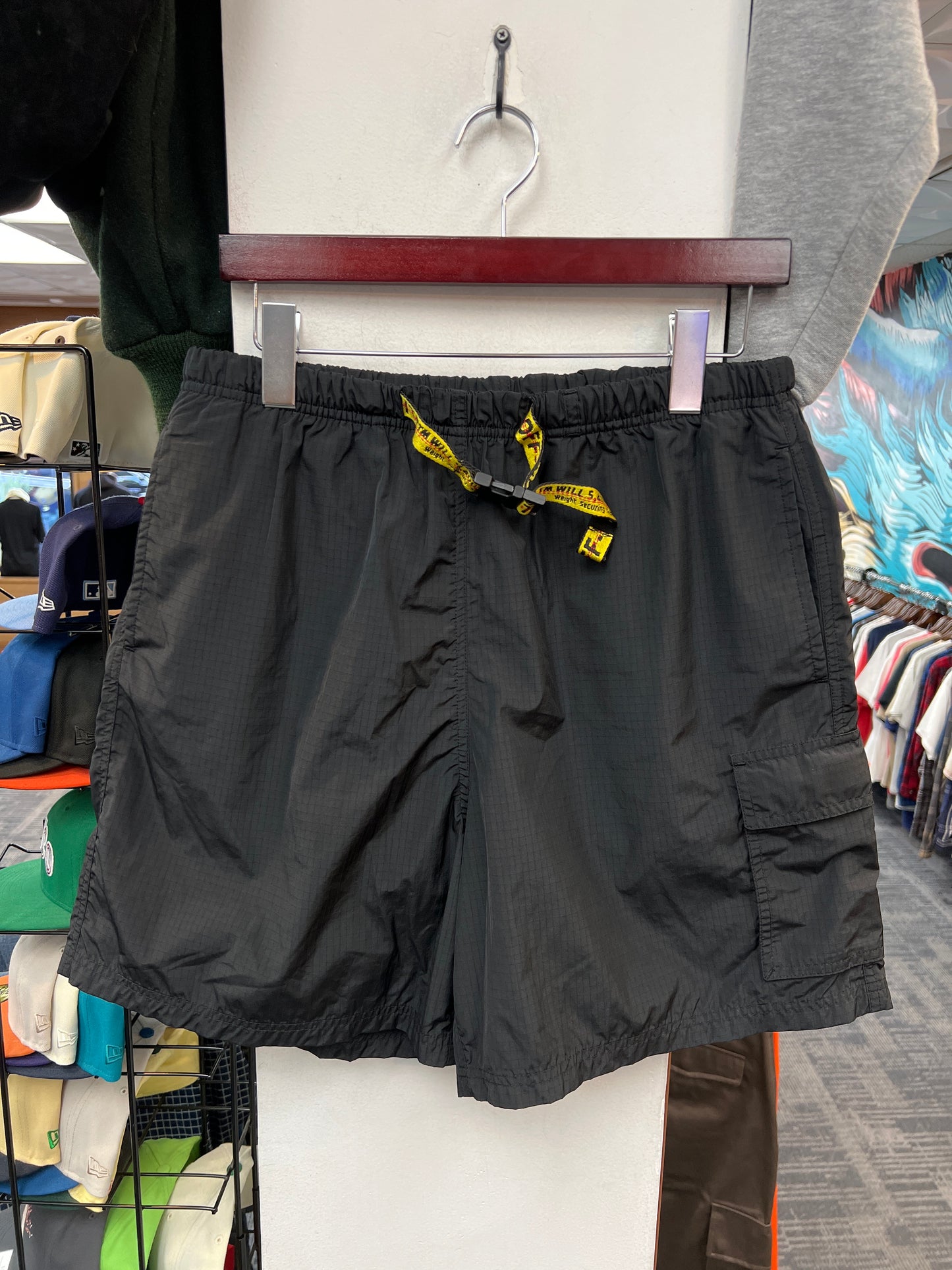 Off-White Industrial Strap Cargo Swim Shorts Black