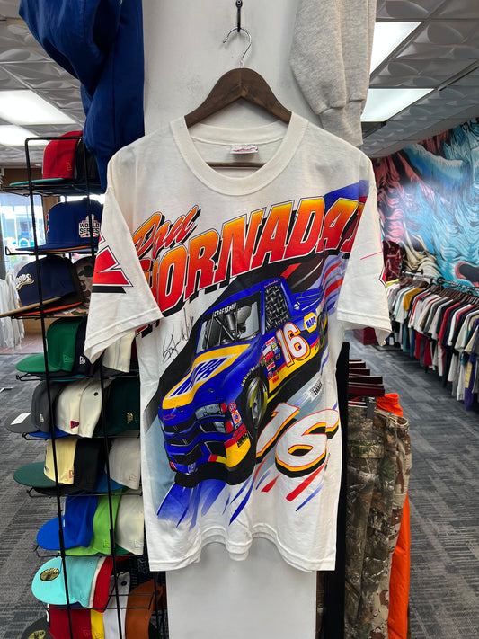 Vintage 1996 NASCAR Ron Hornaday AOP Tee