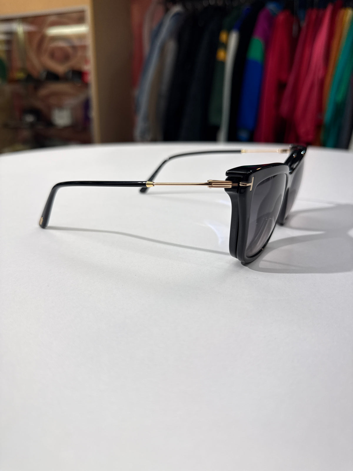 Tom Ford Blue Block Soft Cat Eye Opticals w/ Magnetic Clip Sun Lens
