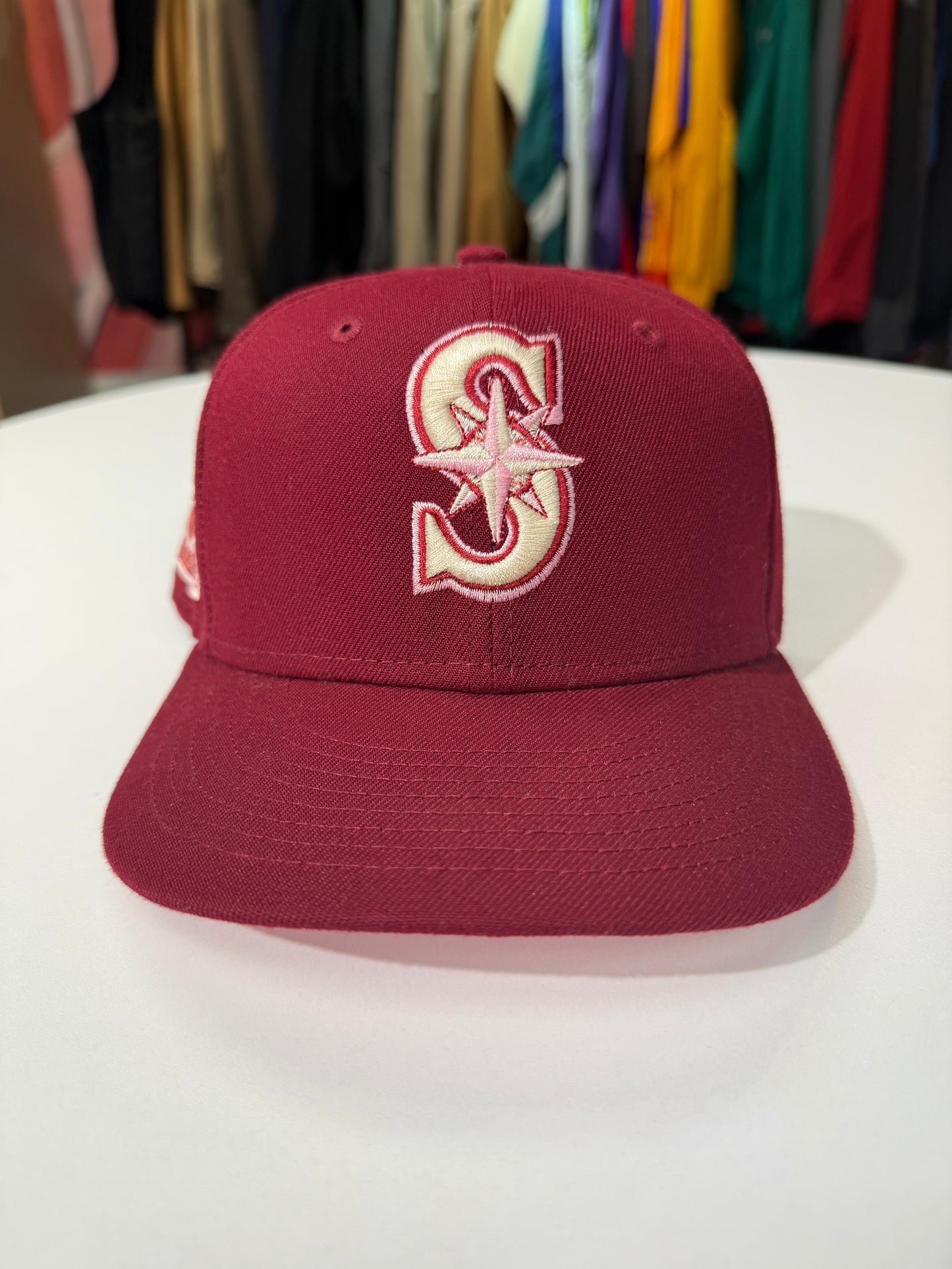 Seattle Mariners Red Velvet Fitted