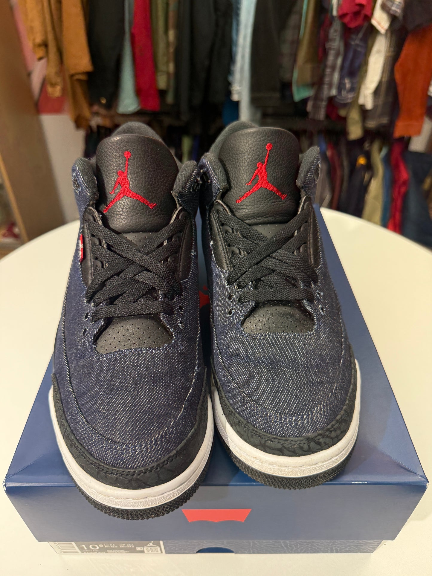 Preowned Indigo Levi’s Jordan 3