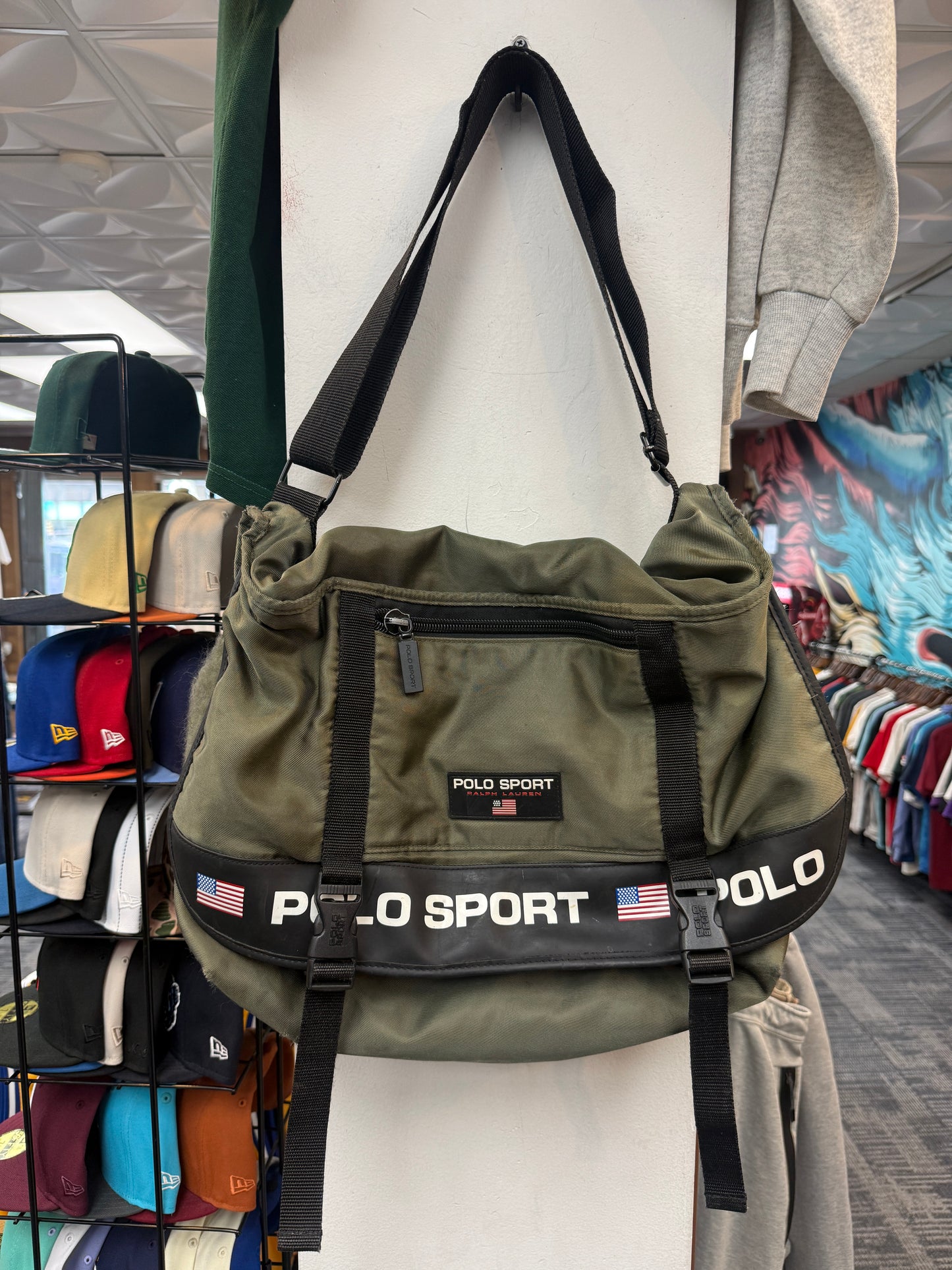 Vintage Polo Sport Messenger Bag