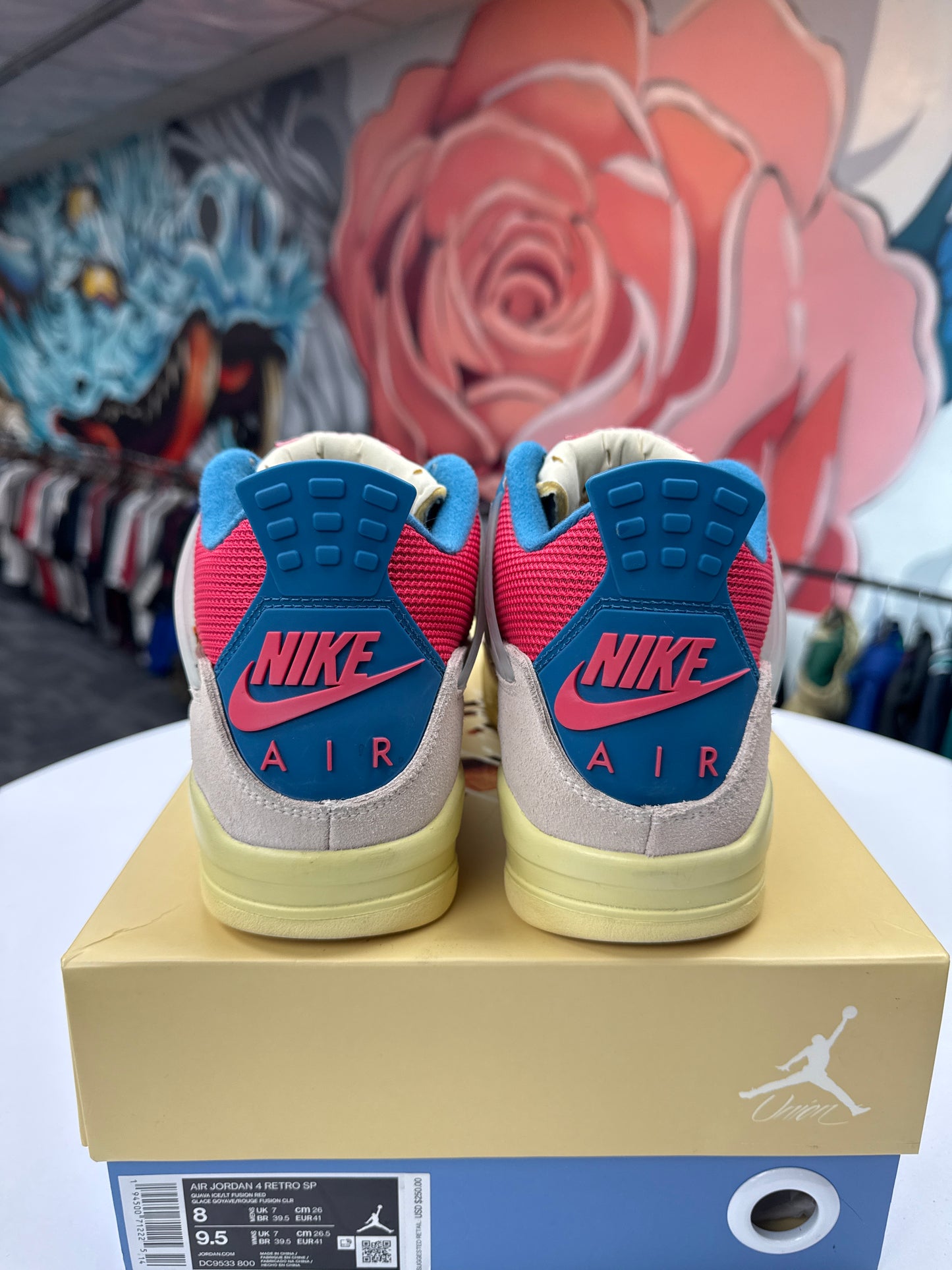 Preowned Union Jordan 4 Guava Ice