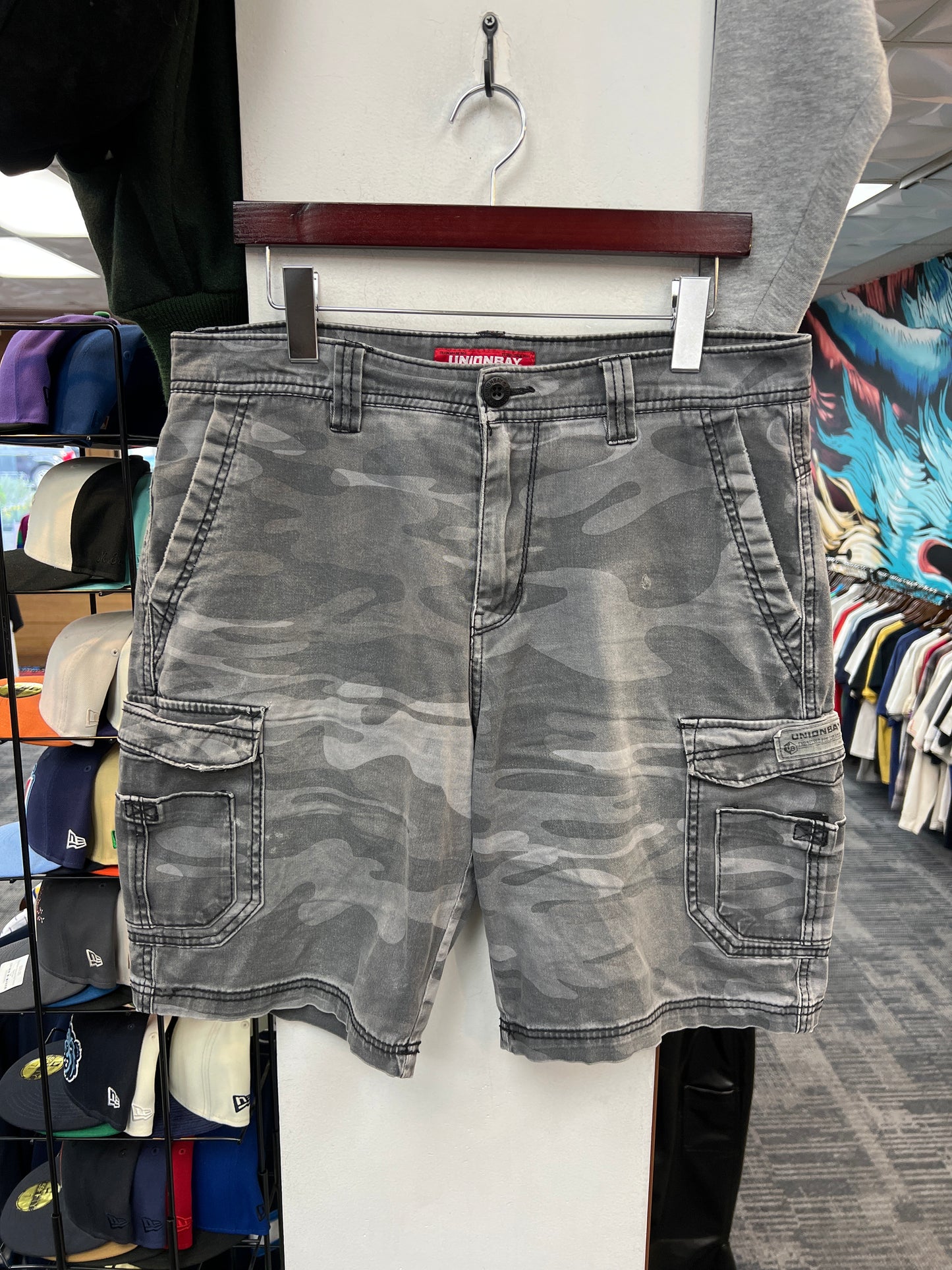 Union Bay Grey Camo Cargo Shorts