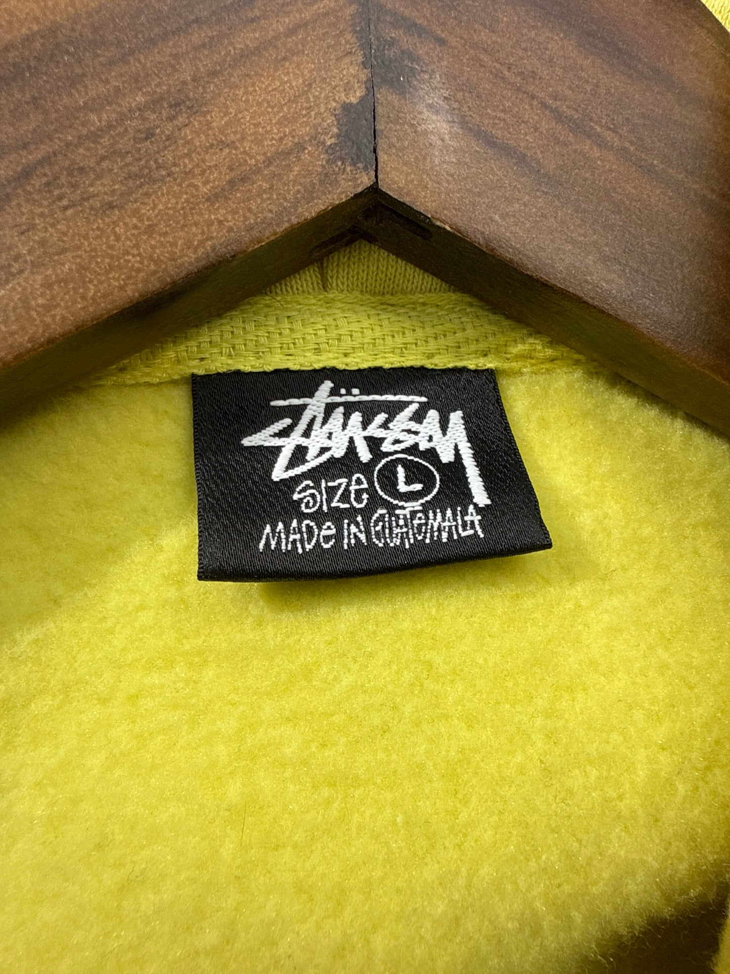 Stussy World Tour Yellow Zip Up Hoodie