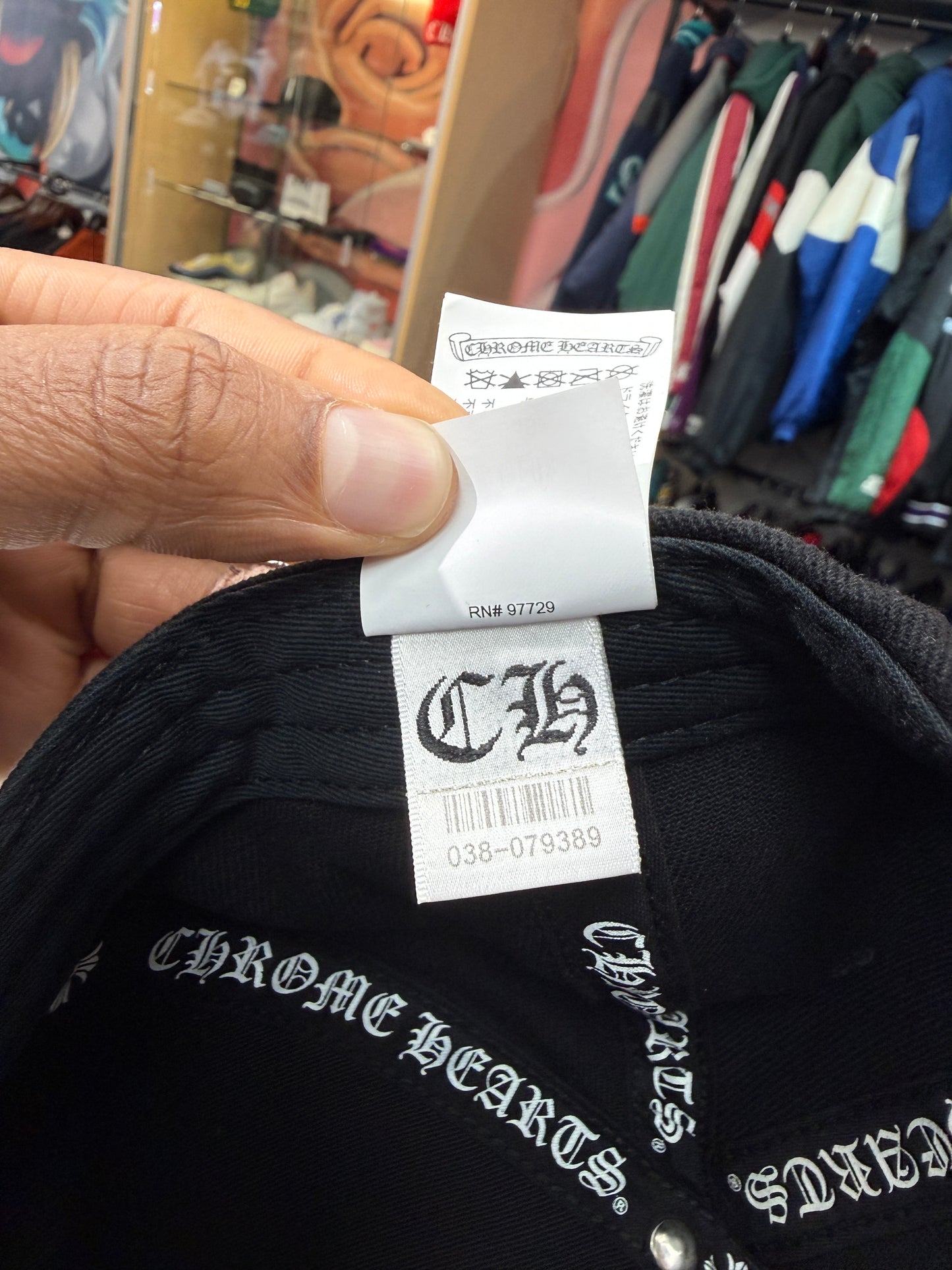 Chrome Hearts Vertical Logo Denim Cap