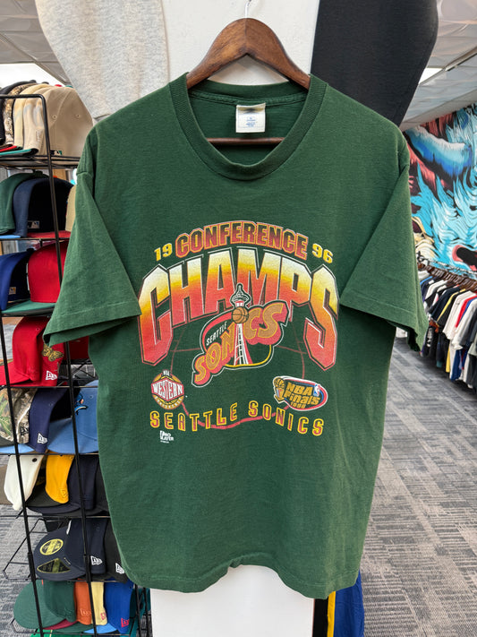 Vintage 1996 Sonics Conference Champs Tee