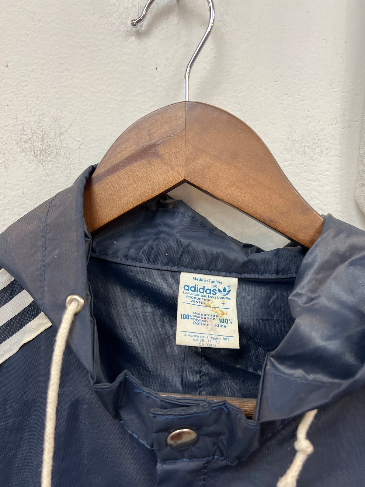 Adidas 80s Ventex Navy Blue Nylon Windbreaker
