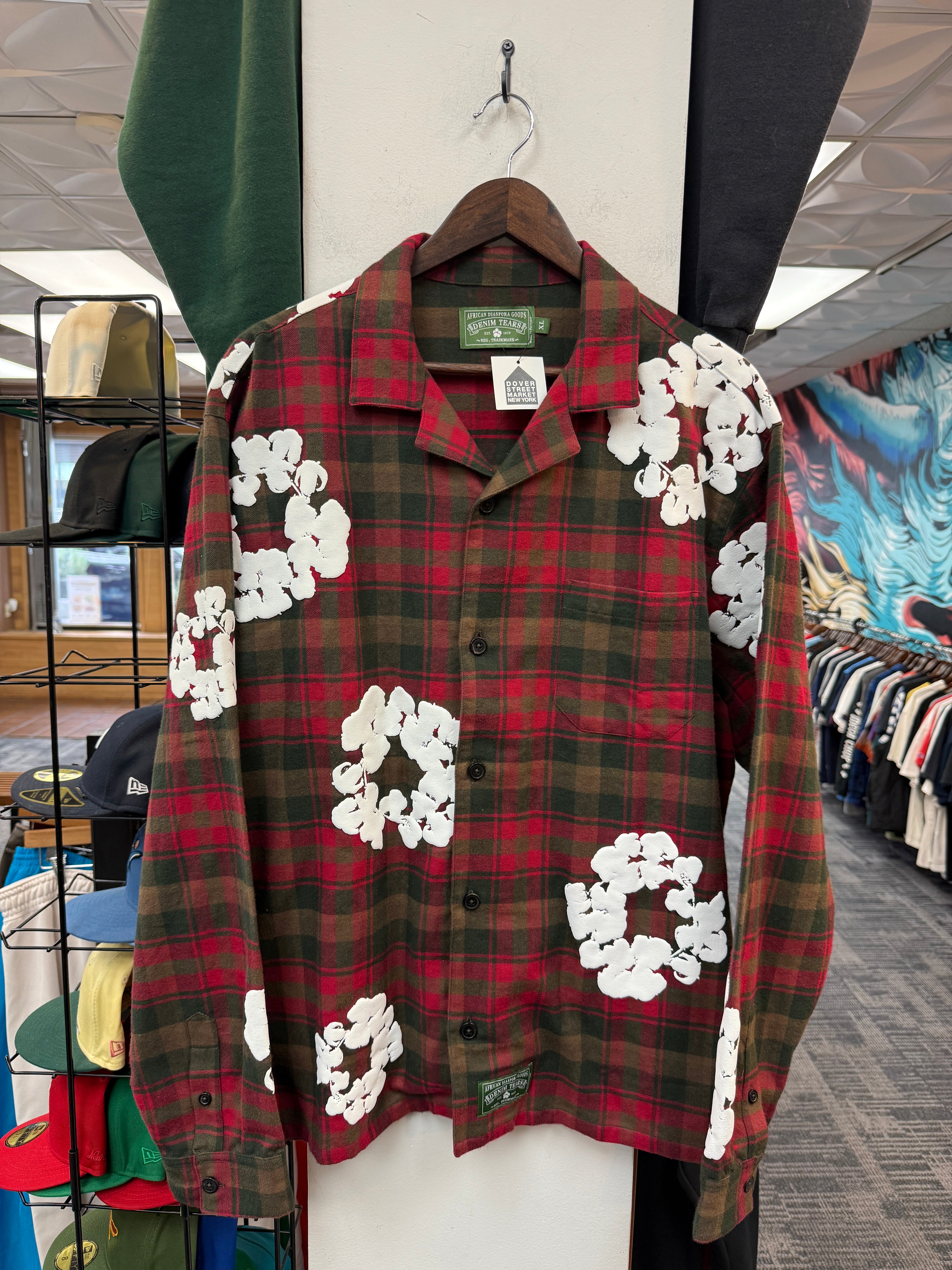 DENIM TEARS パジャマシャツ New Denim Tears Wreath Pajama Shirt – Rush Hour