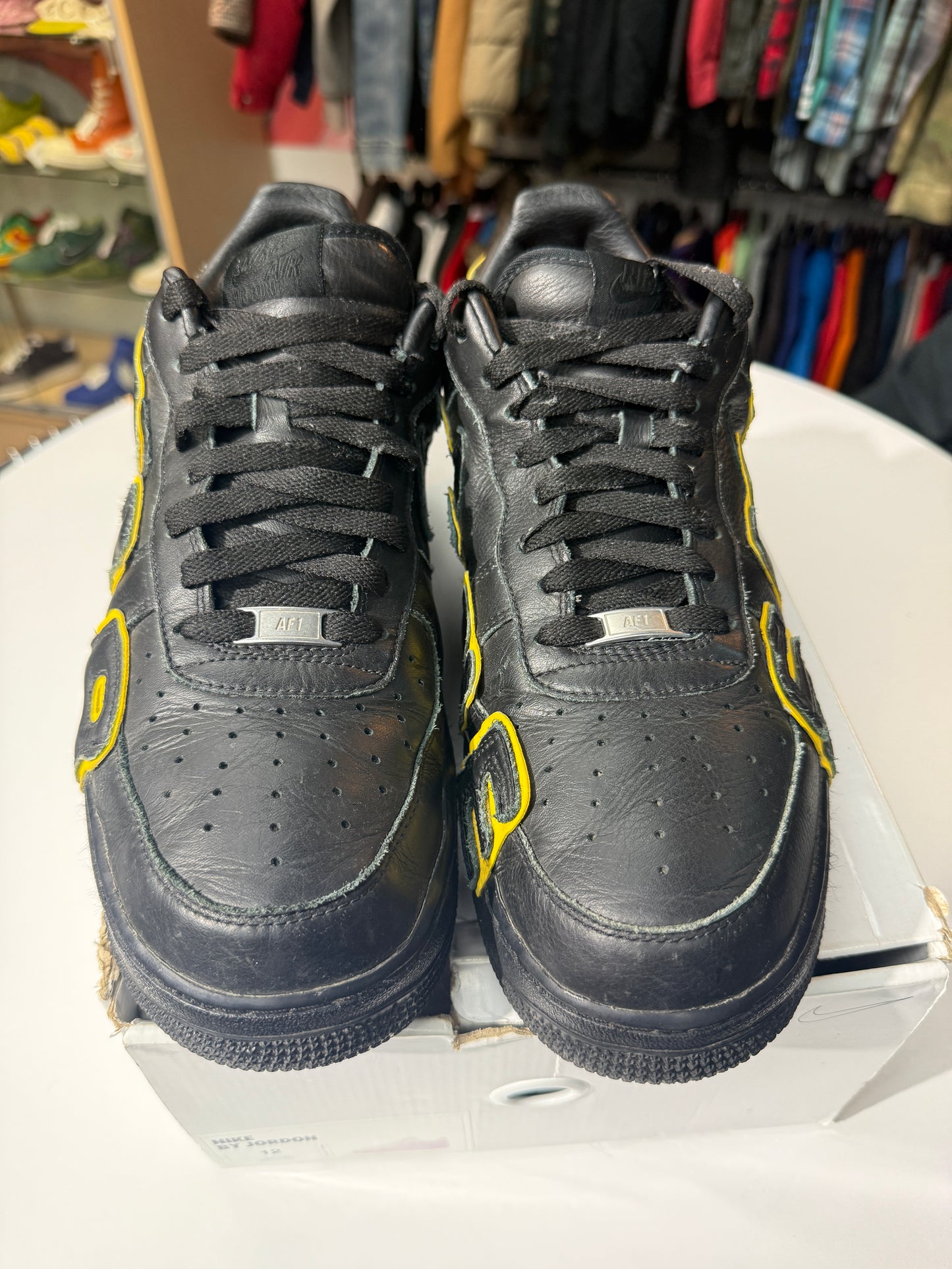 Preowned Black/Yellow CPFM Nike By You AF1 Low